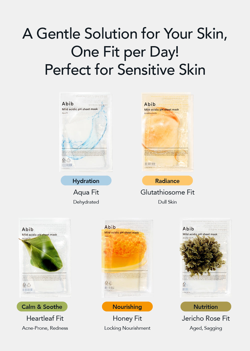 Abib Mild Acidic pH Sheet Mask Glutathiosome Fit