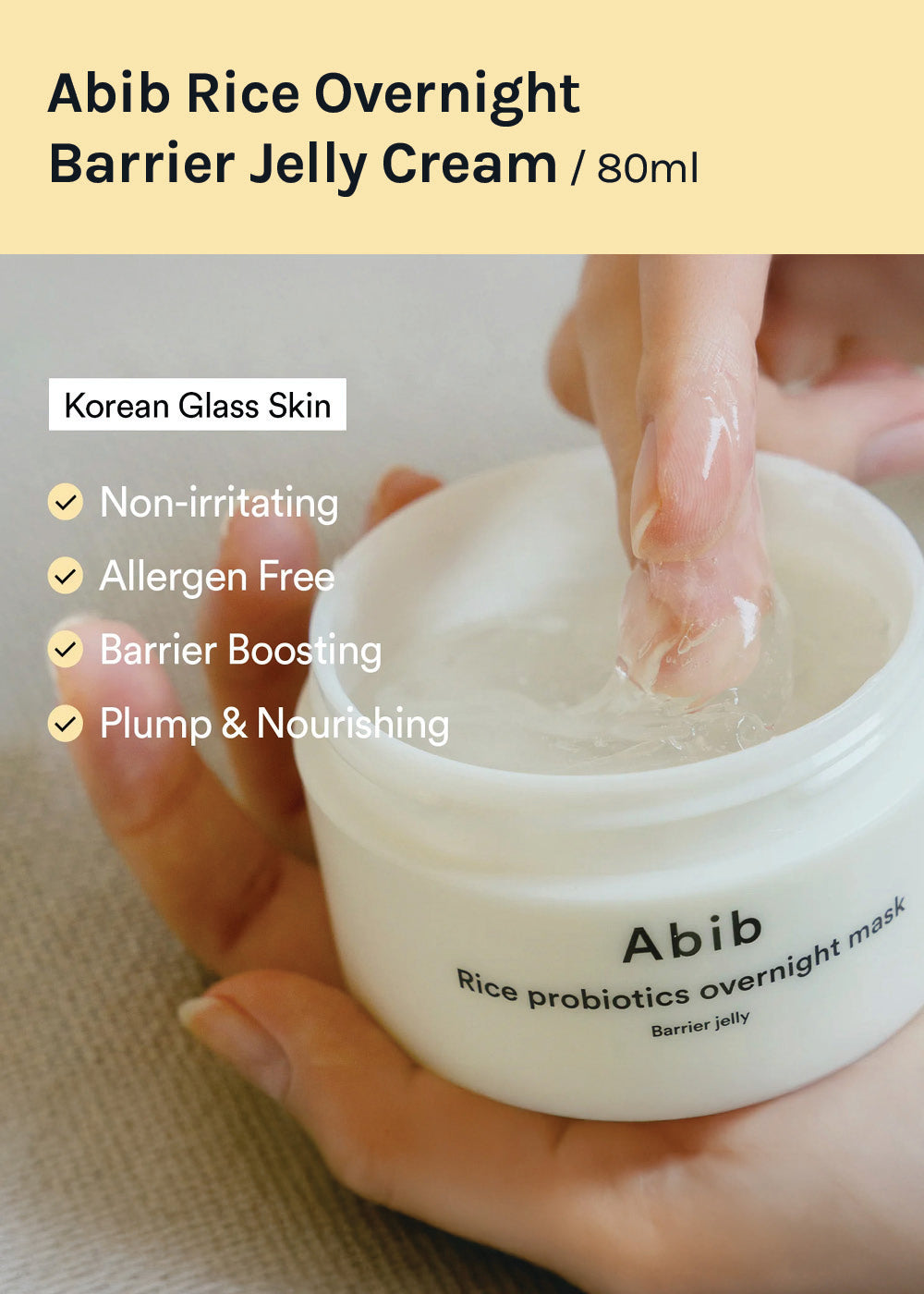 Abib Rice Probiotics Overnight Mask Barrier Jelly 80ml