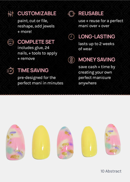 AOA Pro Press-On Nails: 10 Abstract