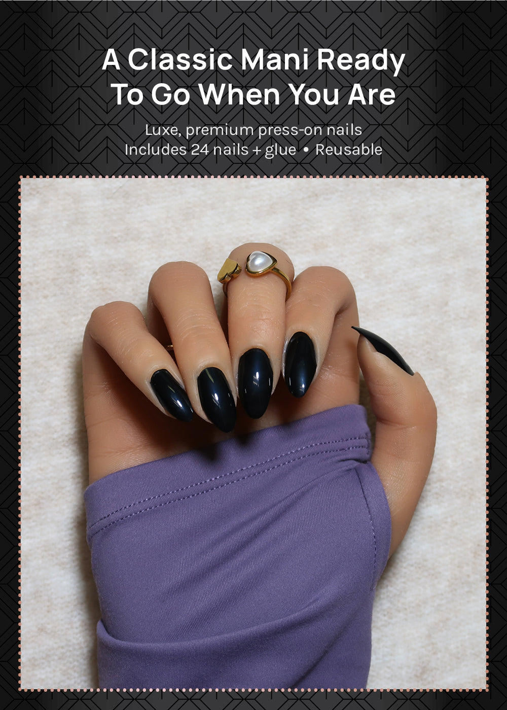 AOA Pro Press-On Nails: Midnites