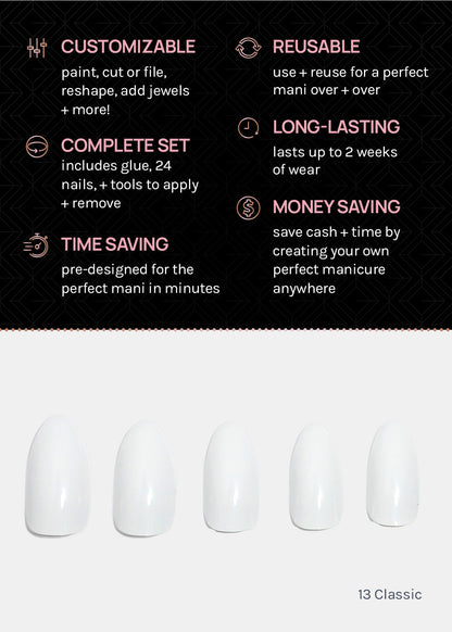 AOA Pro Press-On Nails: 13 Classic