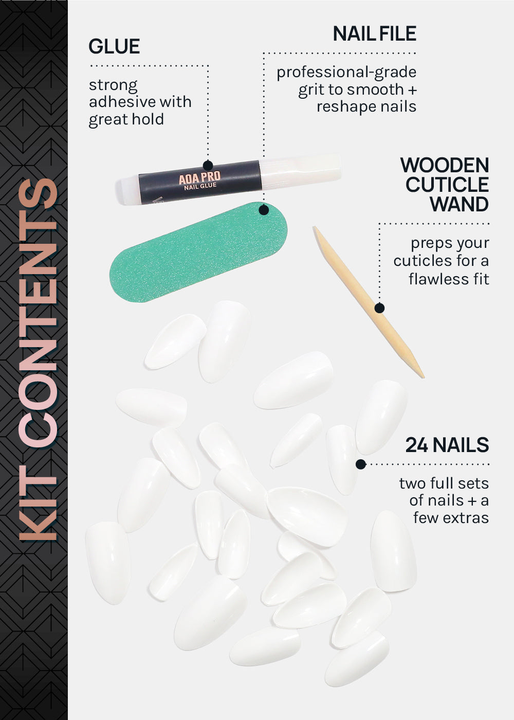 AOA Pro Press-On Nails: 13 Classic