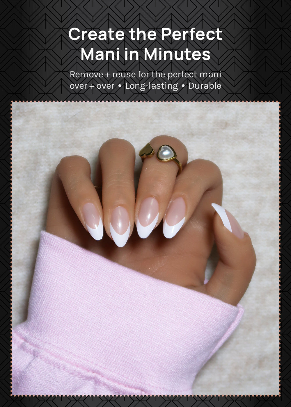 AOA Pro Press-On Nails: French Long