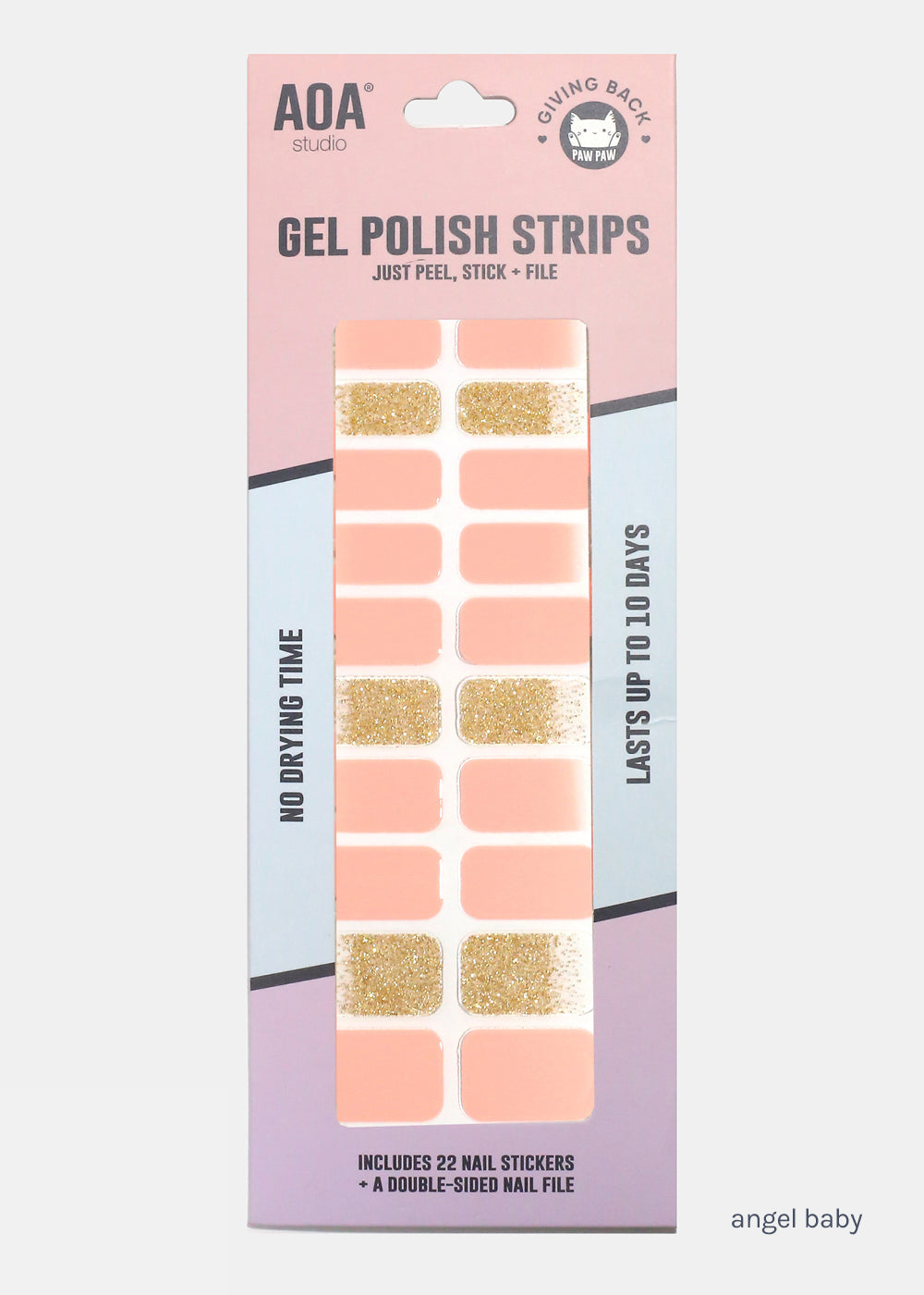 AOA Paw Paw Gel Polish Strips: Angel Baby