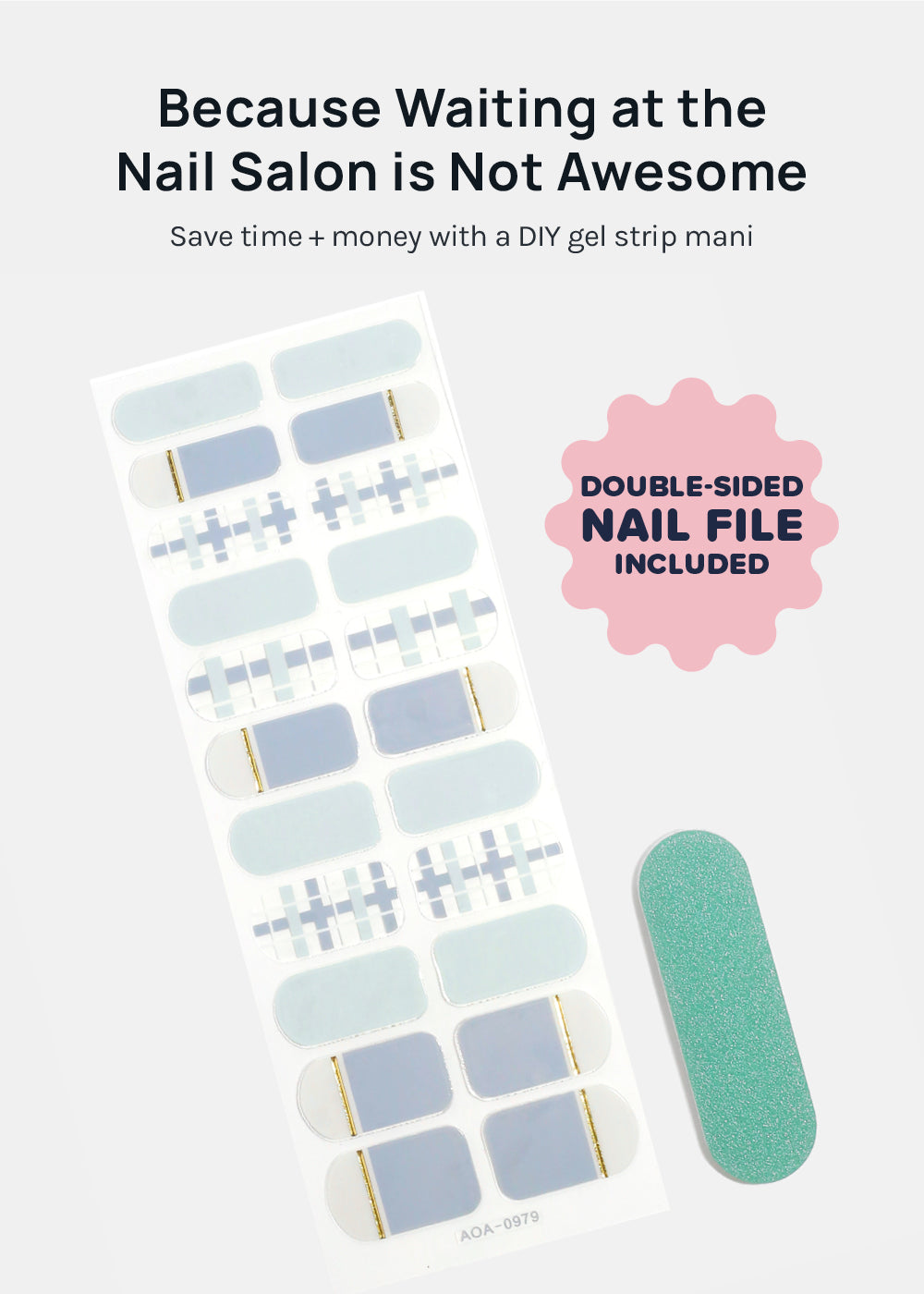 AOA Paw Paw Gel Polish Strips: Silver Lining