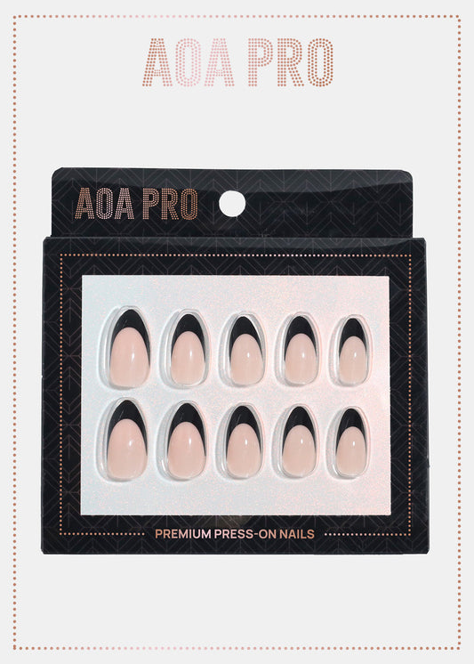AOA Pro Press-On Nails: French Noir