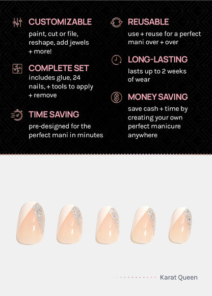 AOA Pro Press-On Nails: Karat Queen