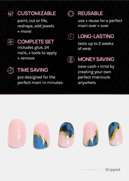 AOA Pro Press-On Nails: Dripped