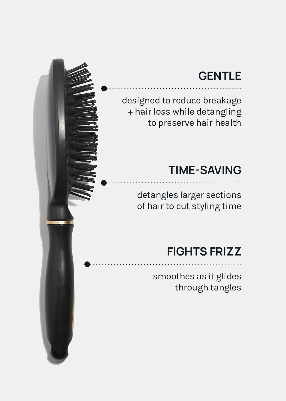 AOA Oval Cushion Brush - Black