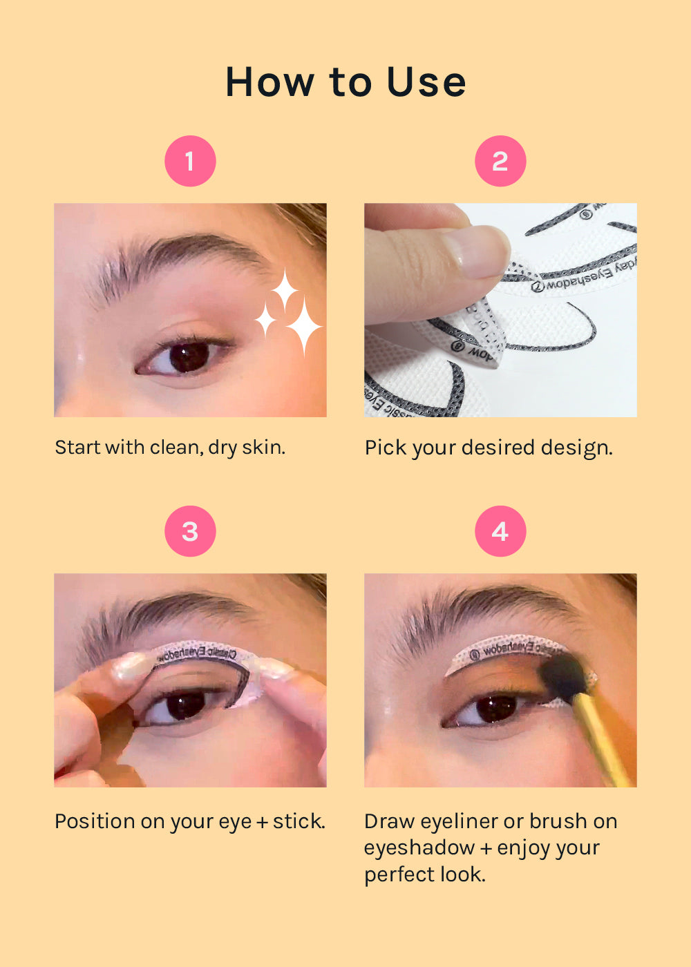 AOA Perfect Eyeliner + Eyeshadow Sticker Templates