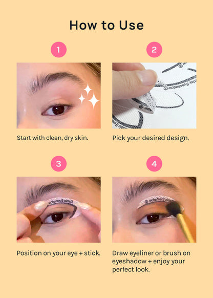 AOA Perfect Eyeliner + Eyeshadow Sticker Templates