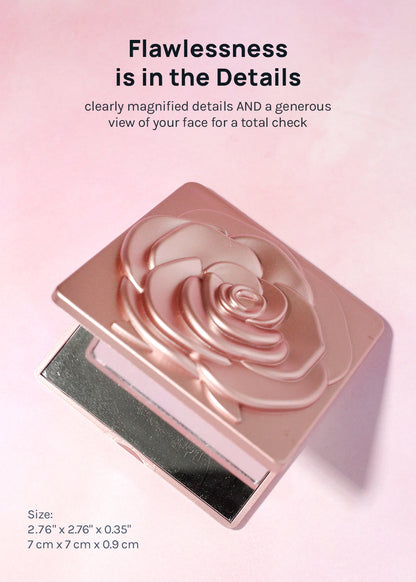 AOA Paw Paw Magnifying Double-Sided Compact Mirror - Rose