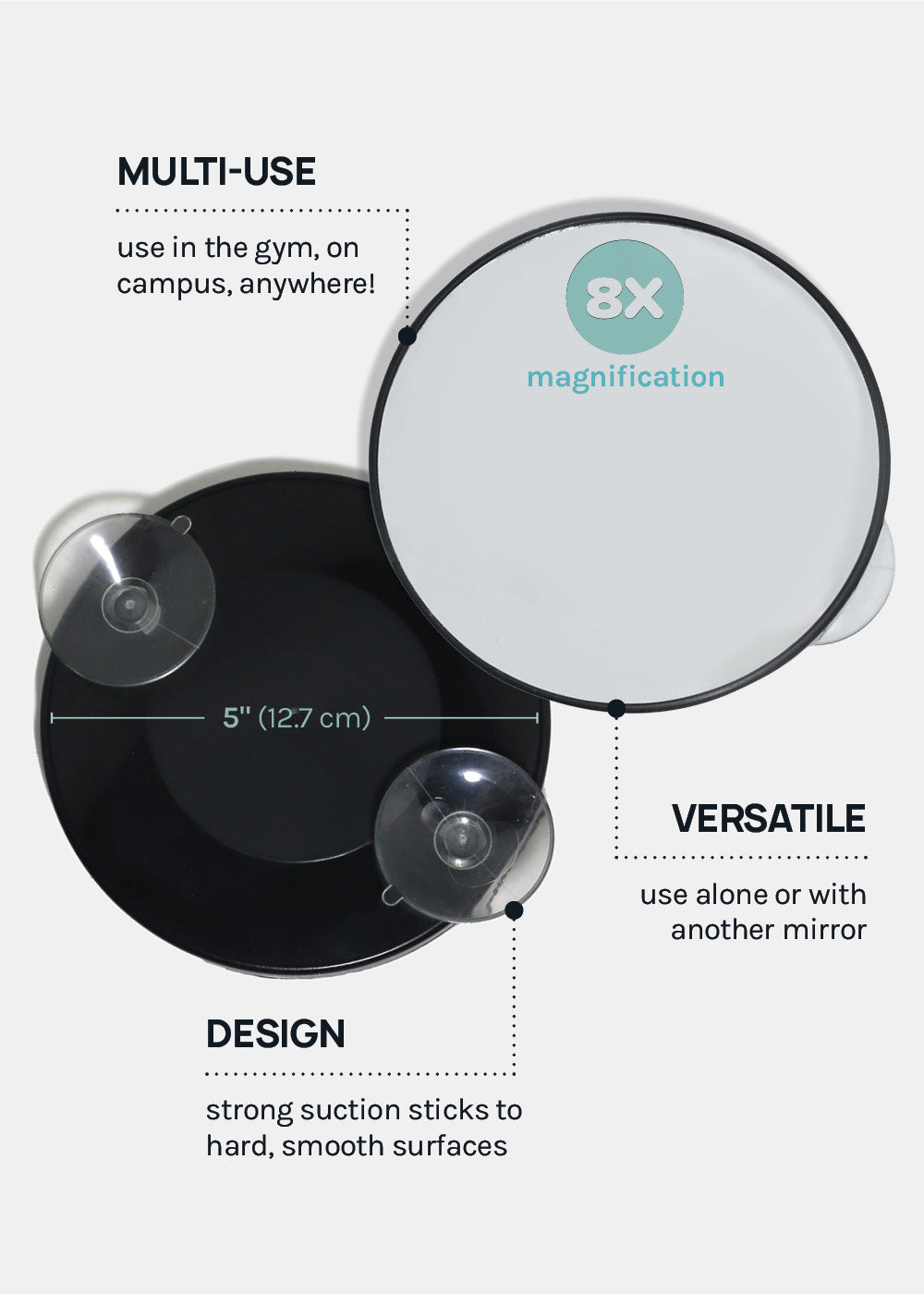 A+ 8X Magnifying Beauty Mirror