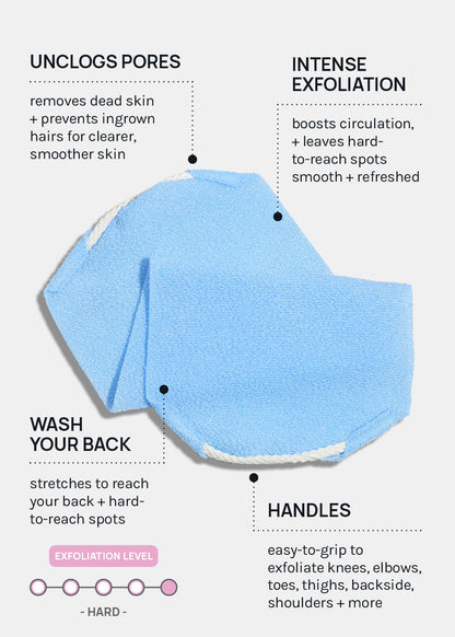 AOA Exfoliating Back + Body Scrub Towel