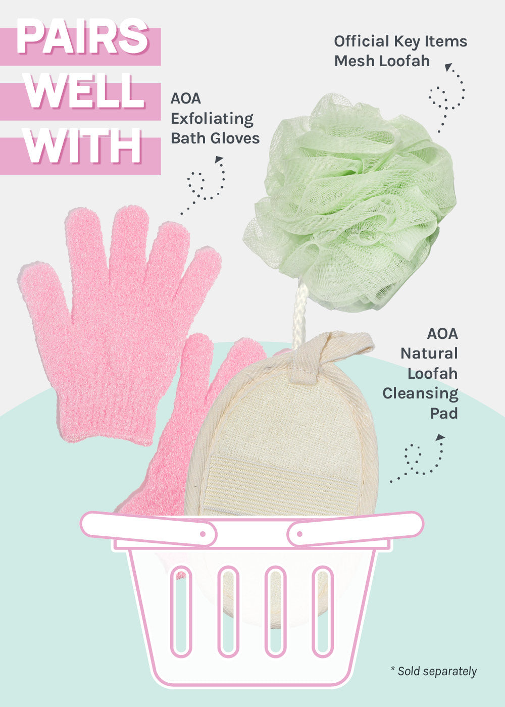 AOA Exfoliating Back + Body Scrub Towel
