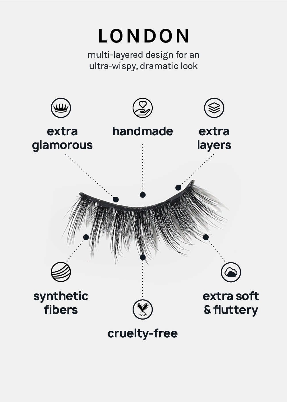 A+ Glam 3D Faux Mink Lashes - London
