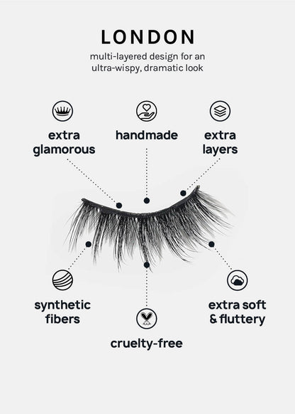 A+ Glam 3D Faux Mink Lashes - London