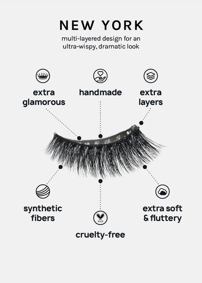 A+ Glam 3D Faux Mink Lashes - New York
