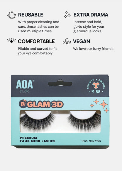 A+ Glam 3D Faux Mink Lashes - New York
