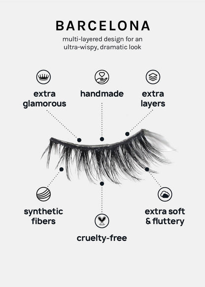 A+ Glam 3D Faux Mink Lashes - Barcelona