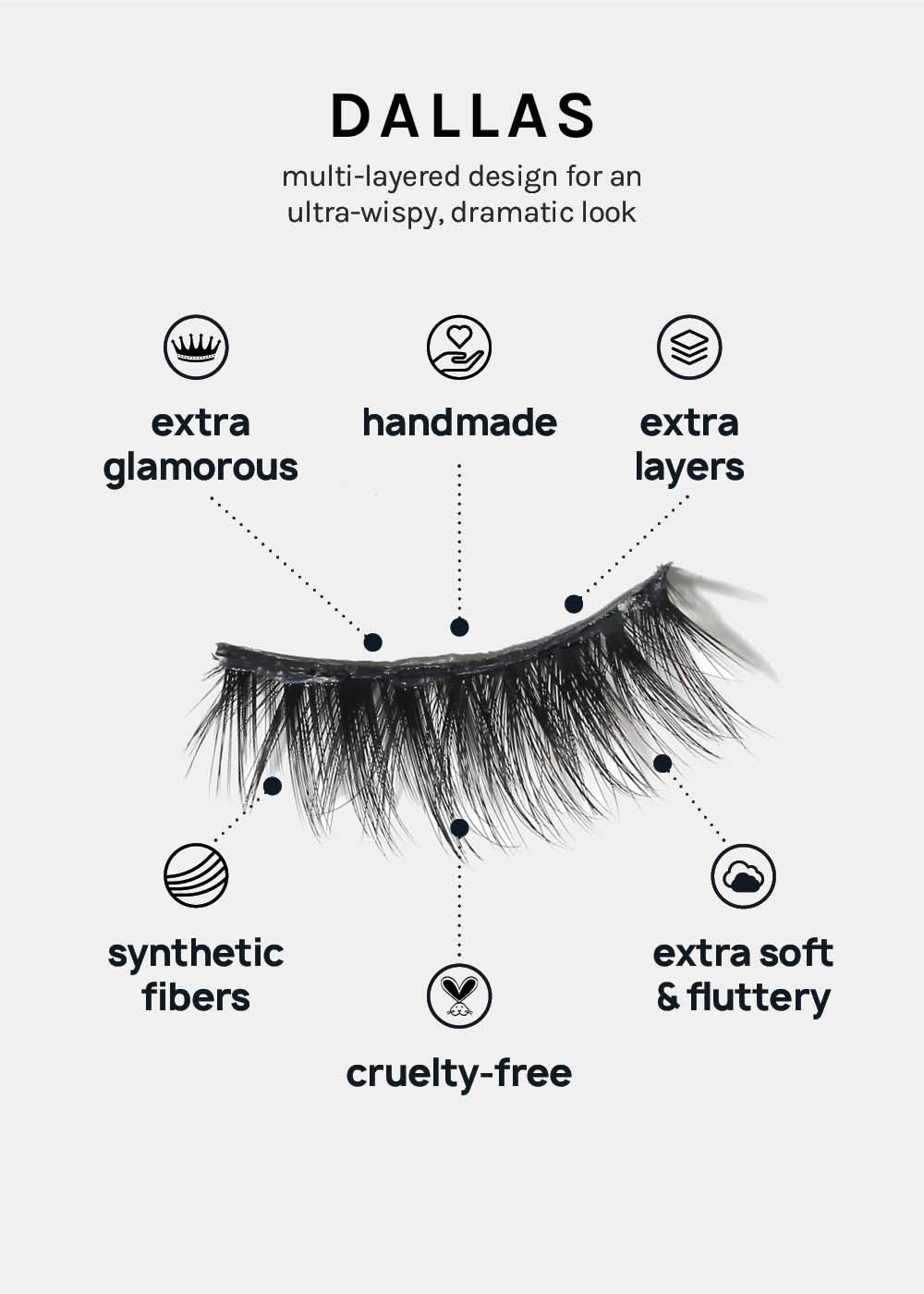 A+ Glam 3D Faux Mink Lashes - Dallas