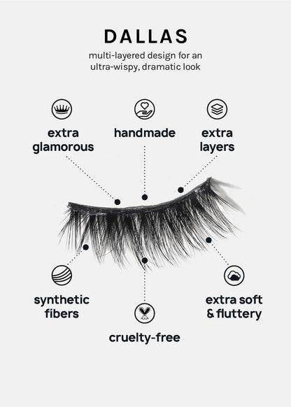A+ Glam 3D Faux Mink Lashes - Dallas