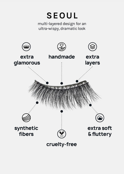 A+ Glam 3D Faux Mink Lashes - Seoul