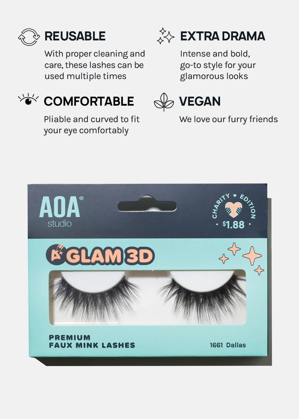 A+ Glam 3D Faux Mink Lashes - Dallas