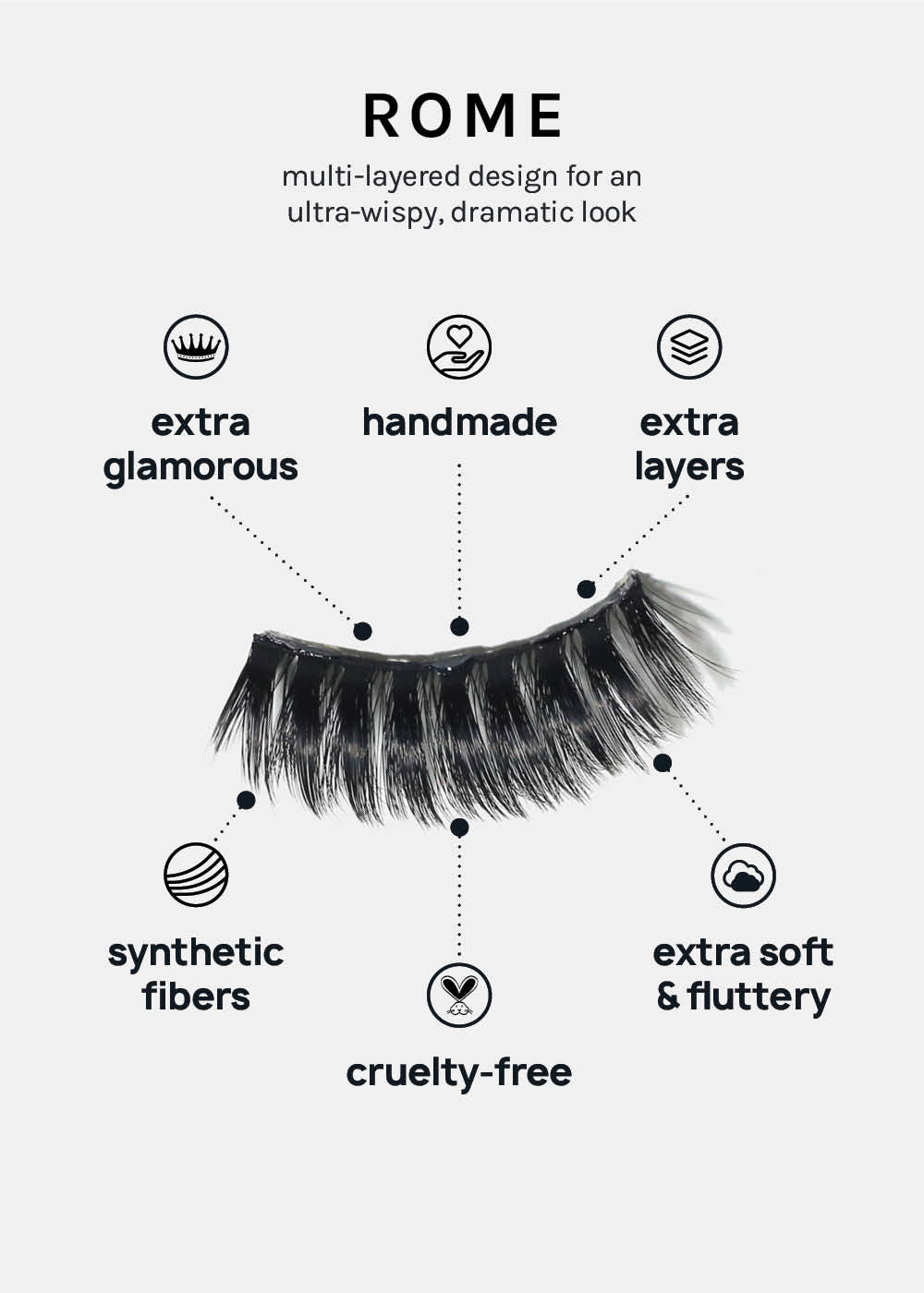 A+ Glam 3D Faux Mink Lashes - Rome