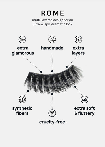 A+ Glam 3D Faux Mink Lashes - Rome