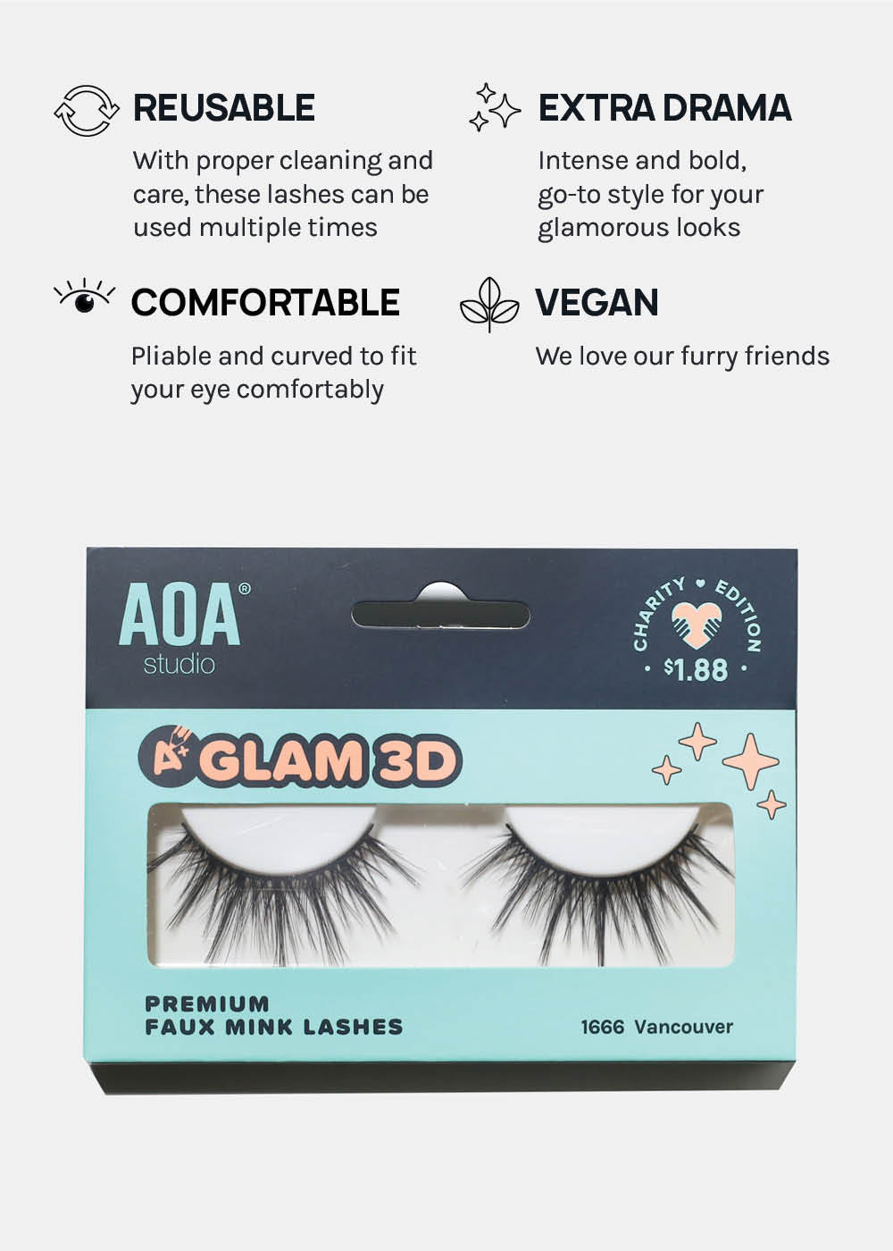 A+ Glam 3D Faux Mink Lashes - Vancouver