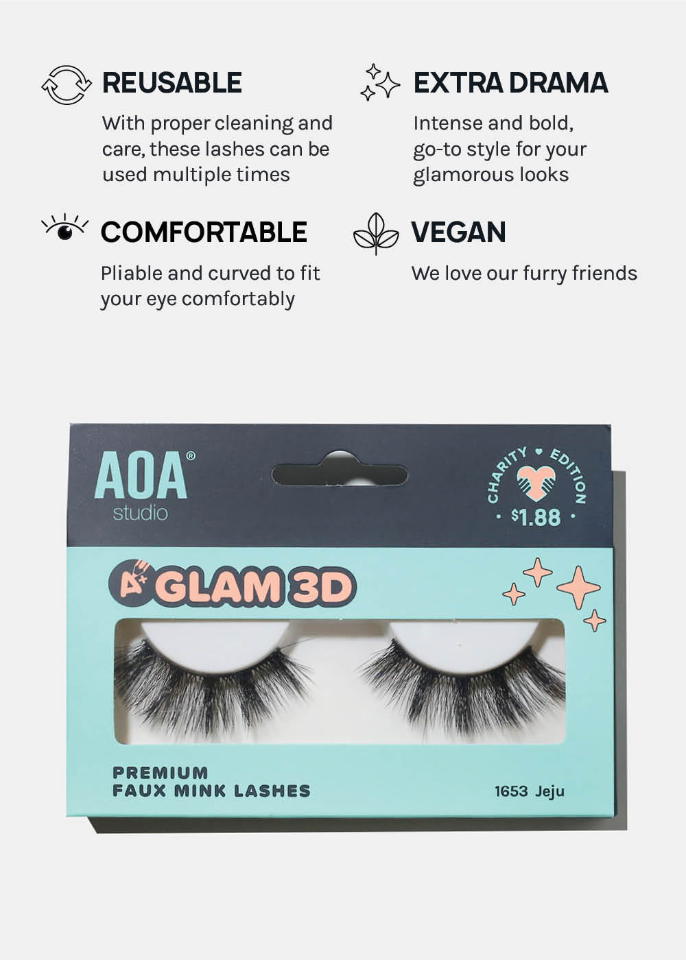 A+ Glam 3D Faux Mink Lashes - Jeju
