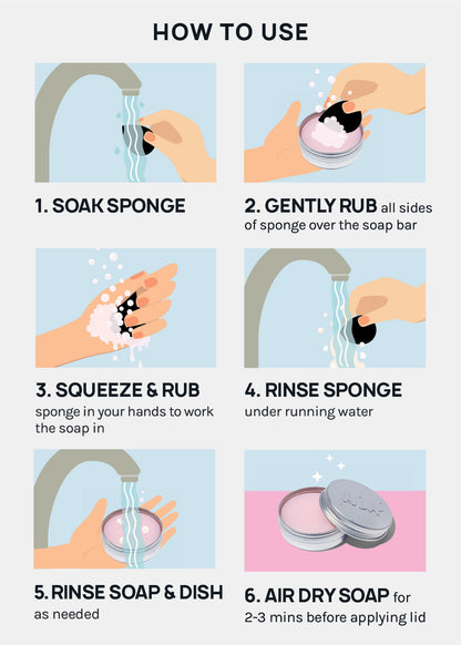 Paw Paw: Sponge Cleaning Soap Rose