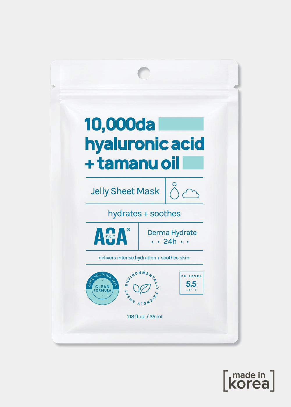 AOA Skin 10,000da Hyaluronic Acid + Tamanu Oil Sheet Mask
