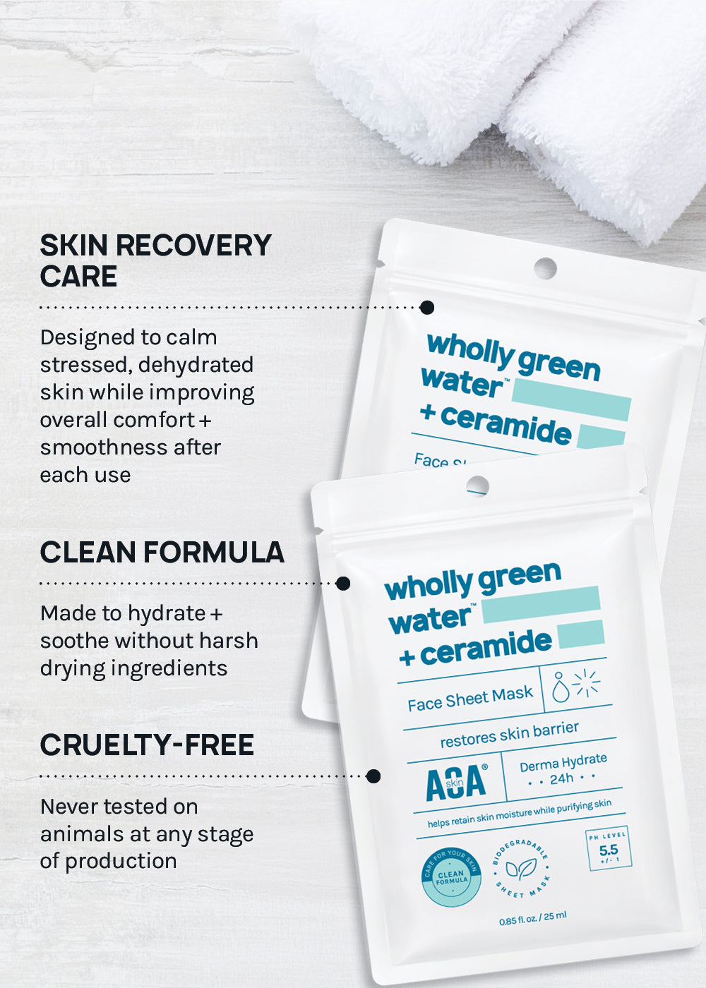 AOA Skin Wholly Green Water + Ceramide Sheet Mask