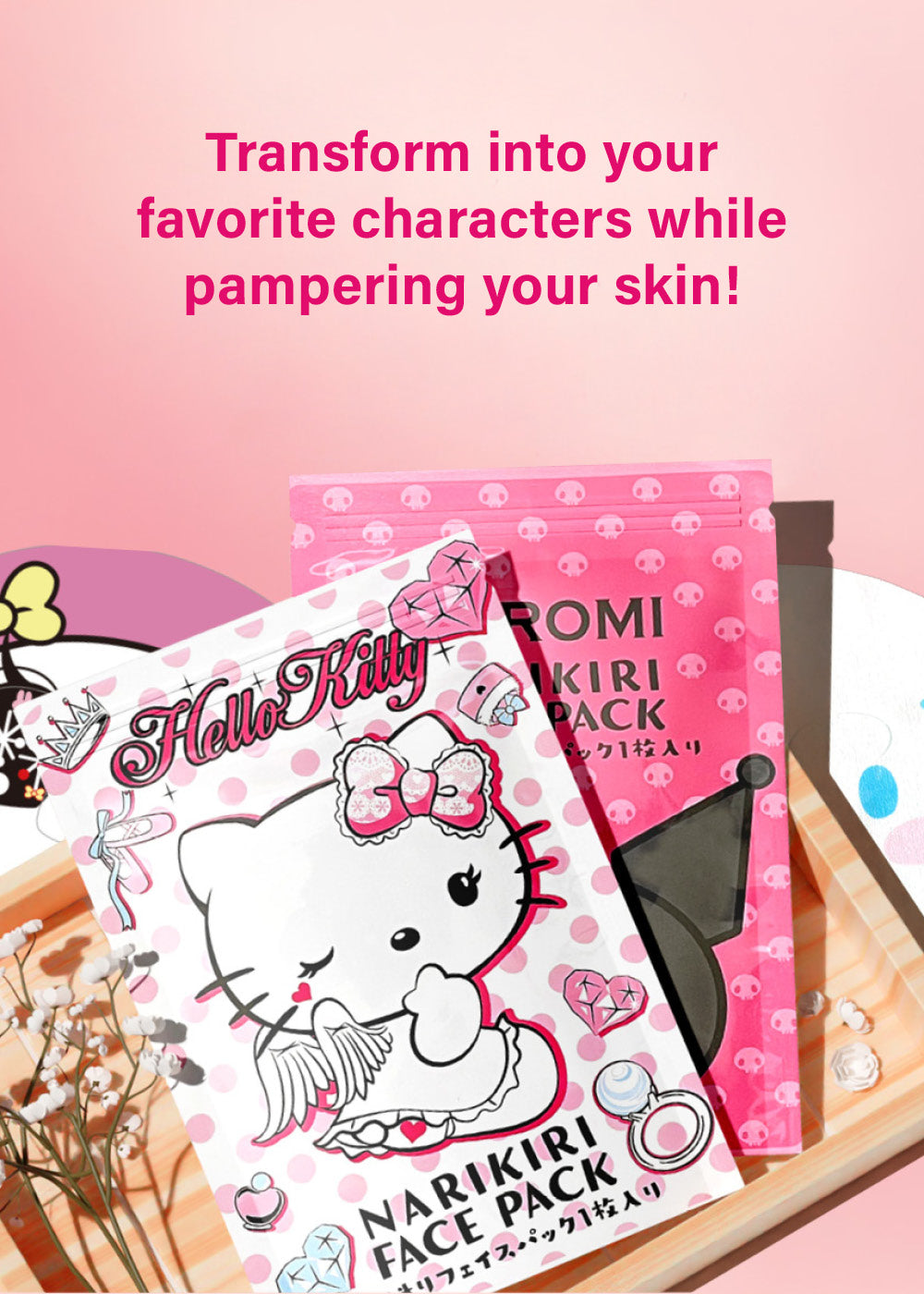 ASUNAROSYA Sanrio Narikiri Face Mask (1 Mask)
