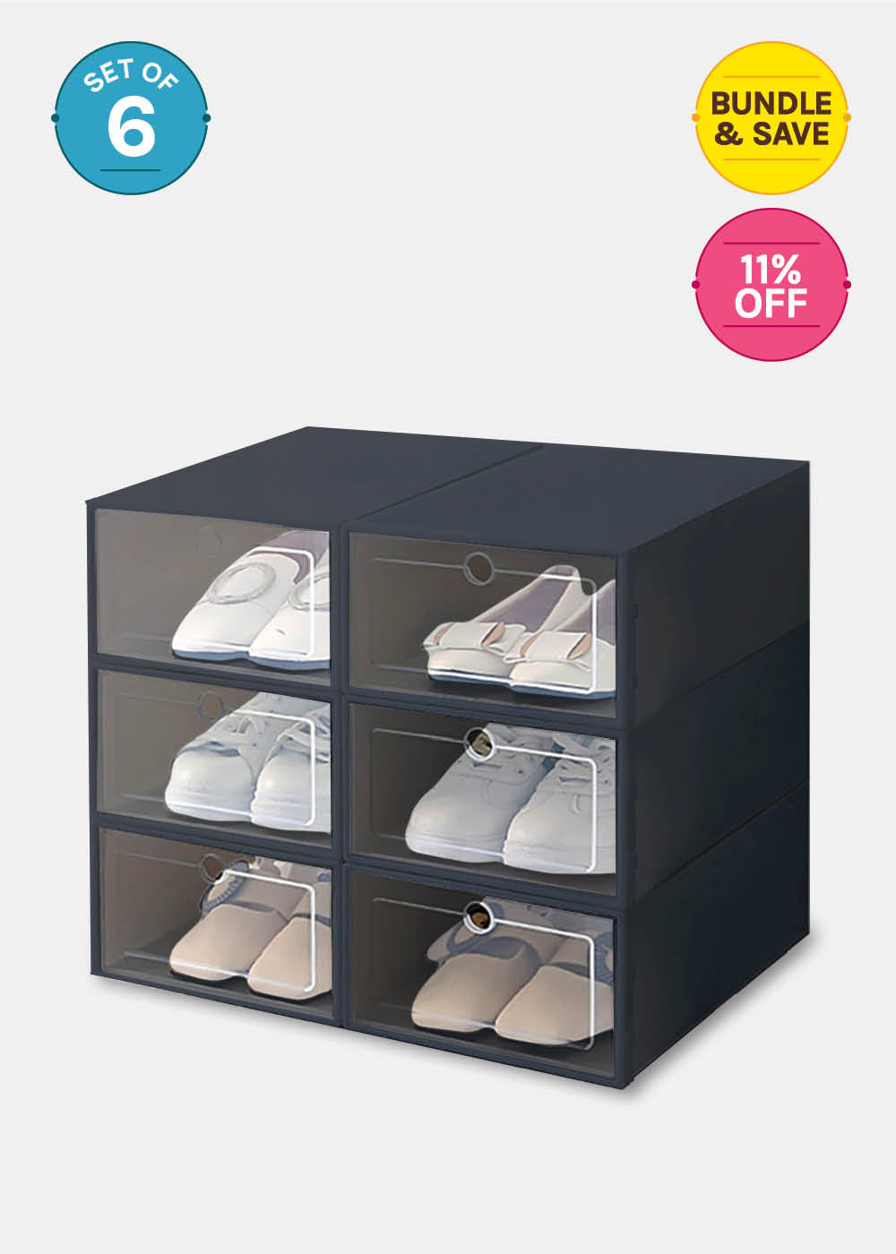 Official Key Items Stackable Shoe Storage Boxes