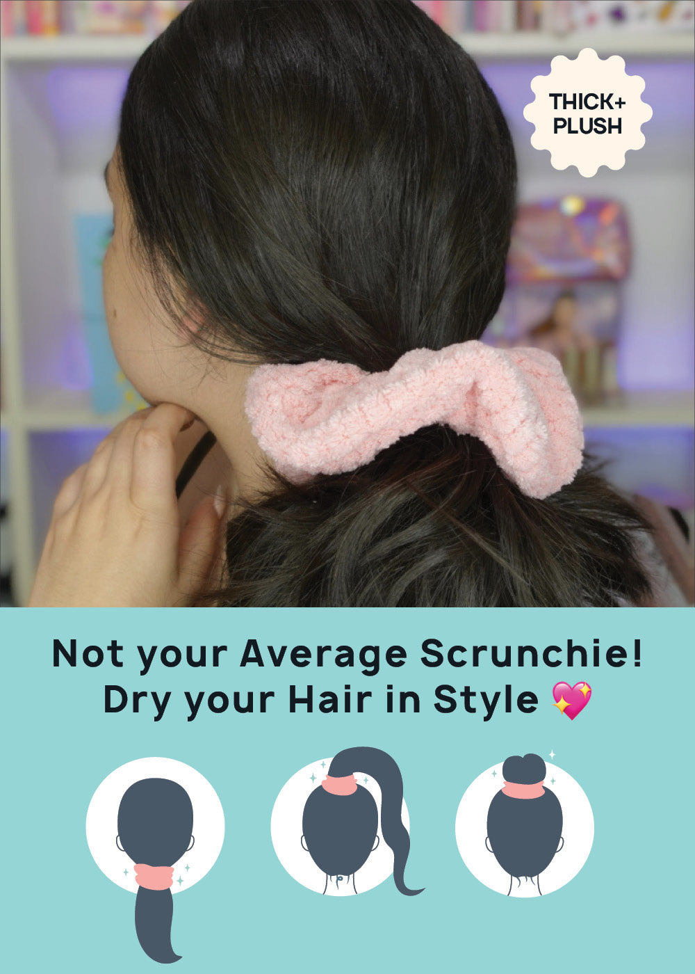 A+ Microfiber Hair Towel Scrunchie