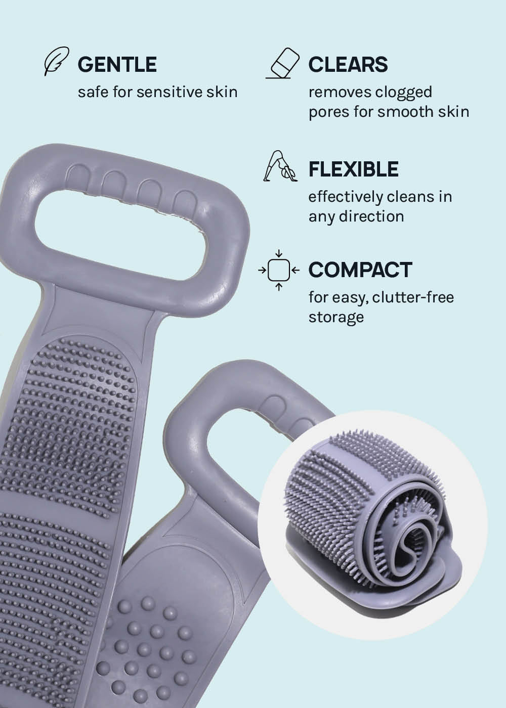 A+ Silicone Body Wash Strap