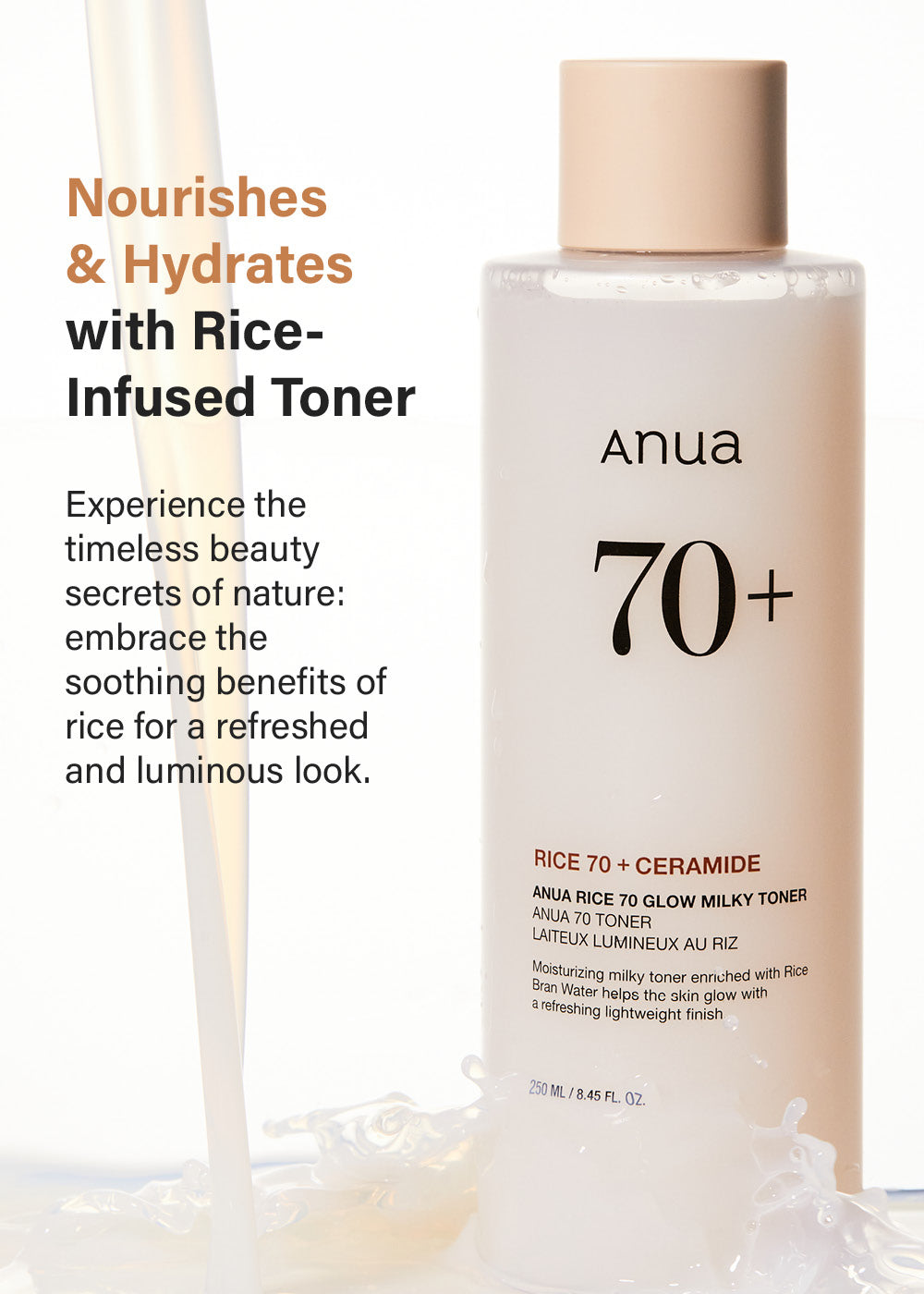 Anua Rice 70 Glow Milky Toner 250ml