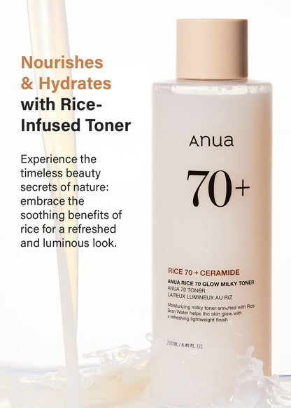 Anua Rice 70 Glow Milky Toner 250ml