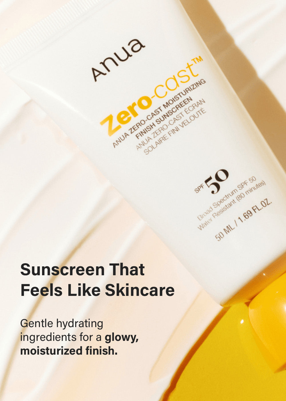 Anua Zero Cast Moisturizing Finish Sunscreen 50ml