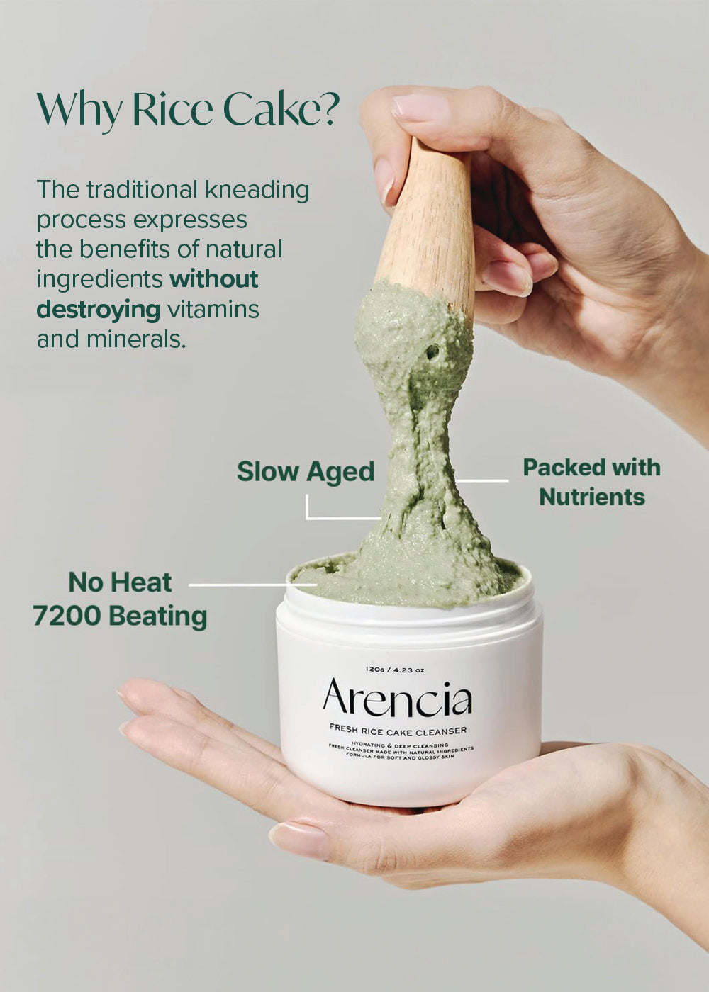Arencia Fresh Green Rice Mochi Cleanser 120g