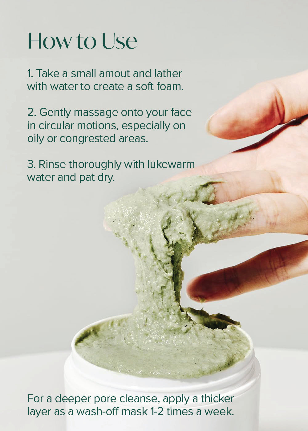 Arencia Fresh Green Rice Mochi Cleanser 120g