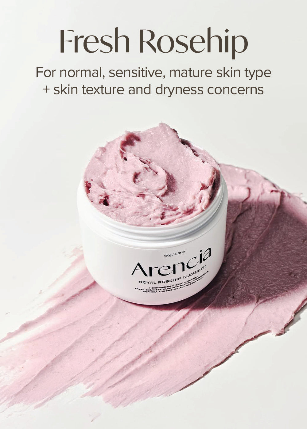 Arencia Fresh Rosehip Rice Mochi Cleanser 120g