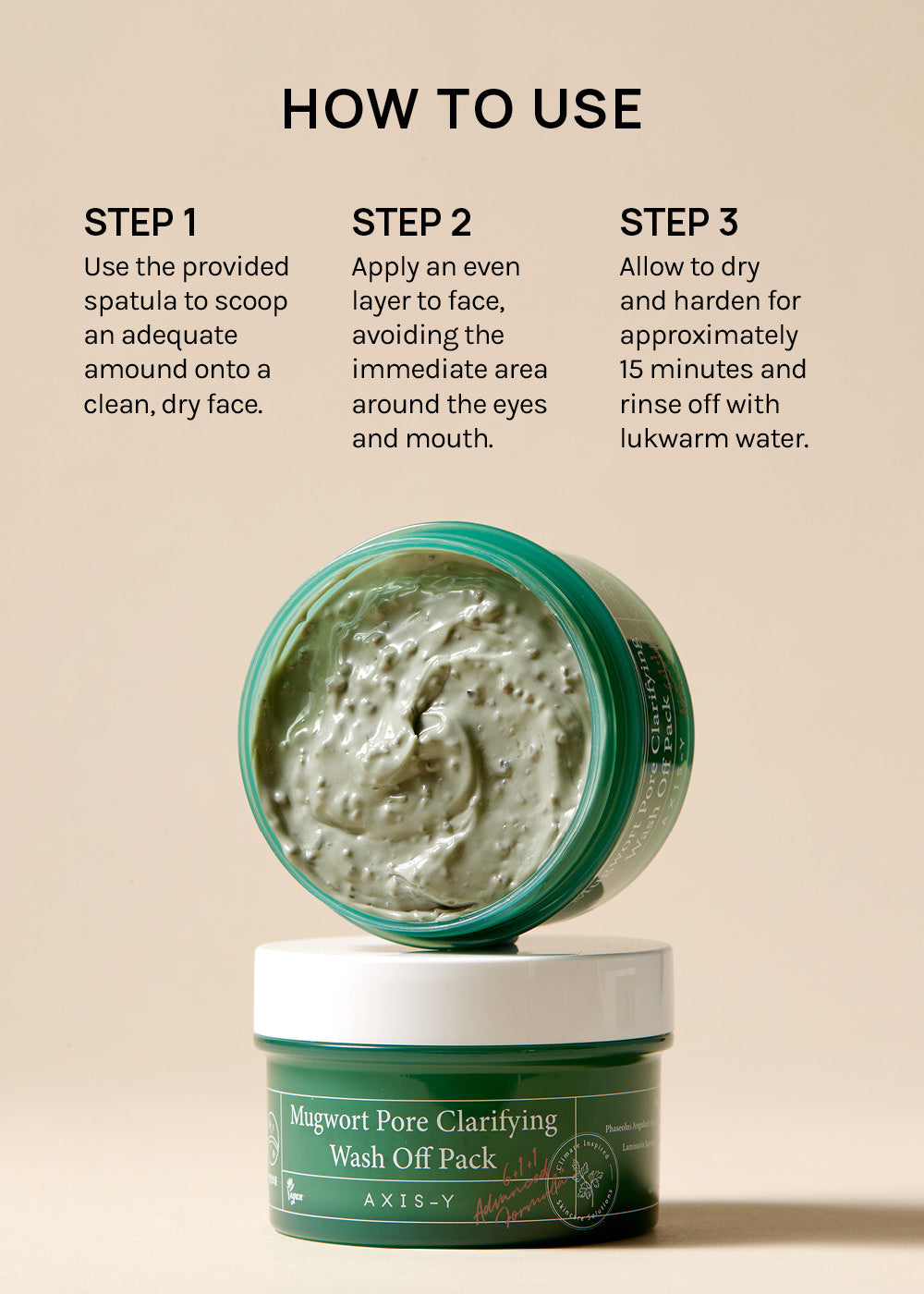 AXIS-Y Mugwort Pore Clarifying Wash Off Pack 100ml