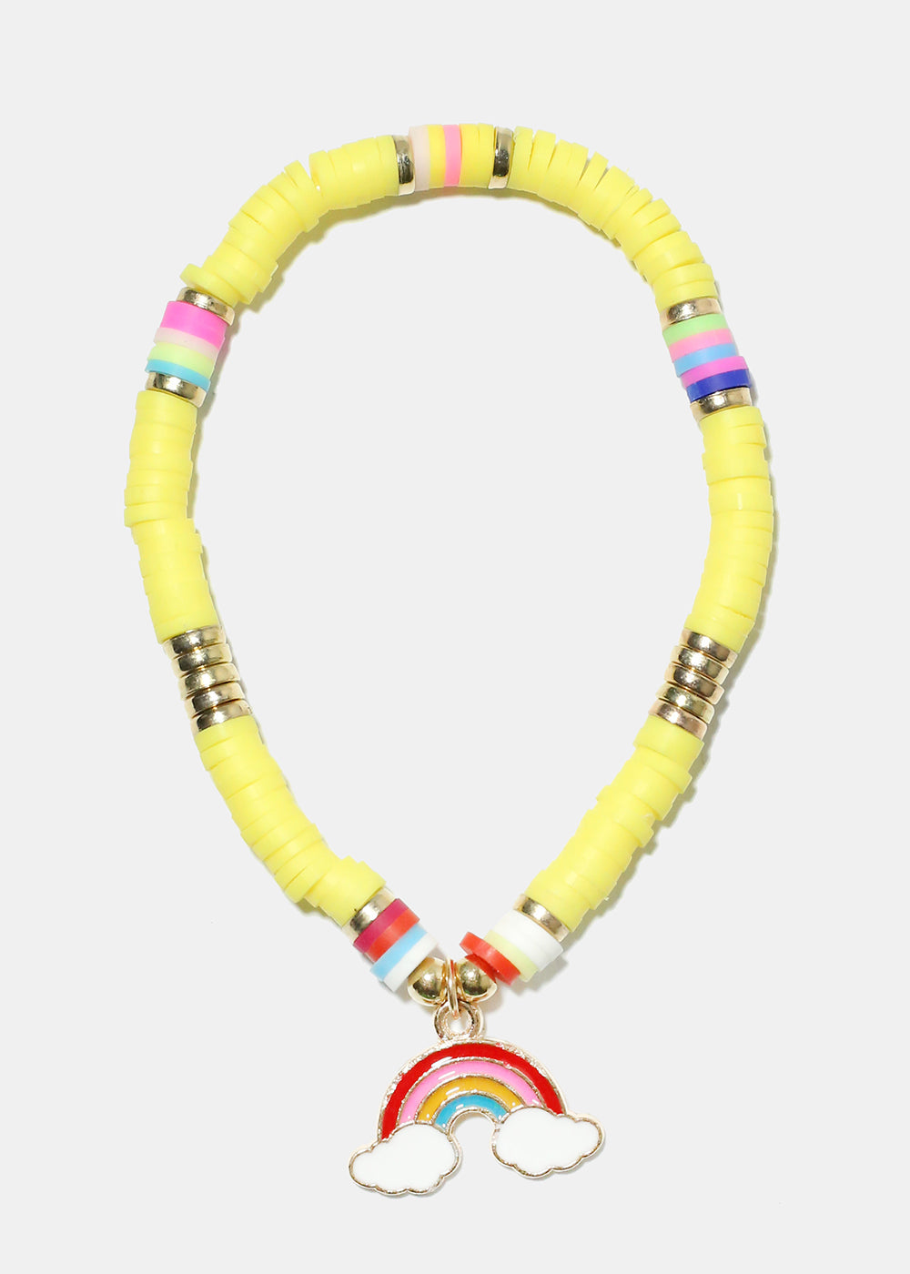 Rainbow Charm Beaded Bracelet