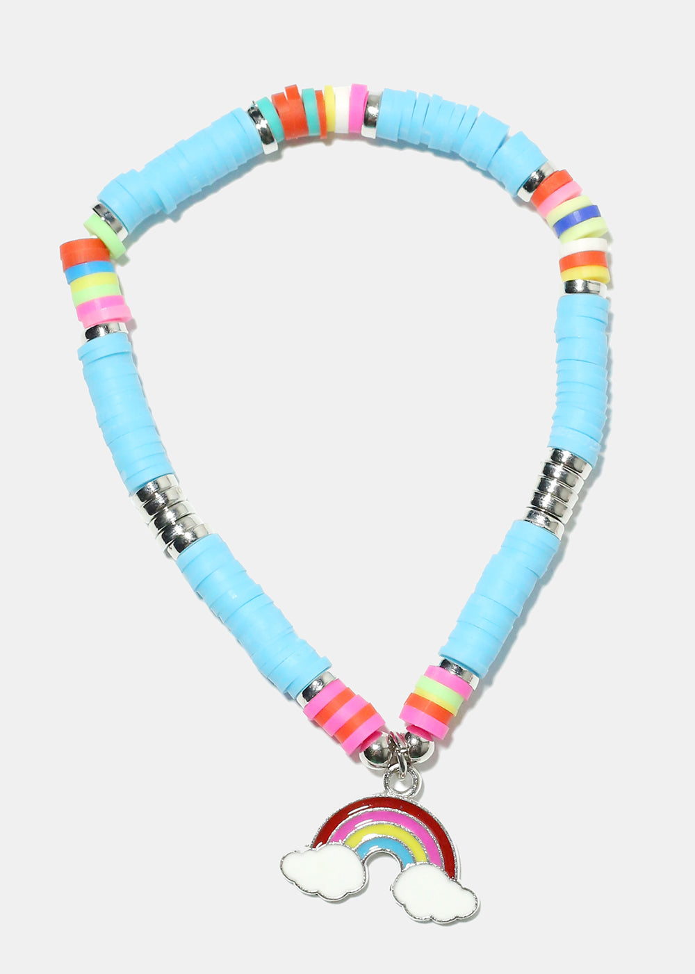 Rainbow Charm Beaded Bracelet