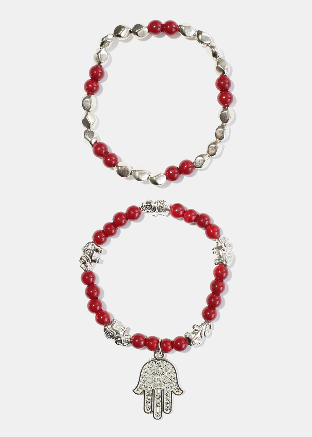 Bead Bracelet with Hamsa Hand