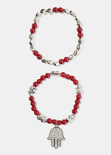 Burgundy/silver
